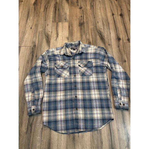 Canyon Guide Outfitters Mens Large Blue Plaid Button-Down Long Sleeve Shirt - Picture 1 of 6